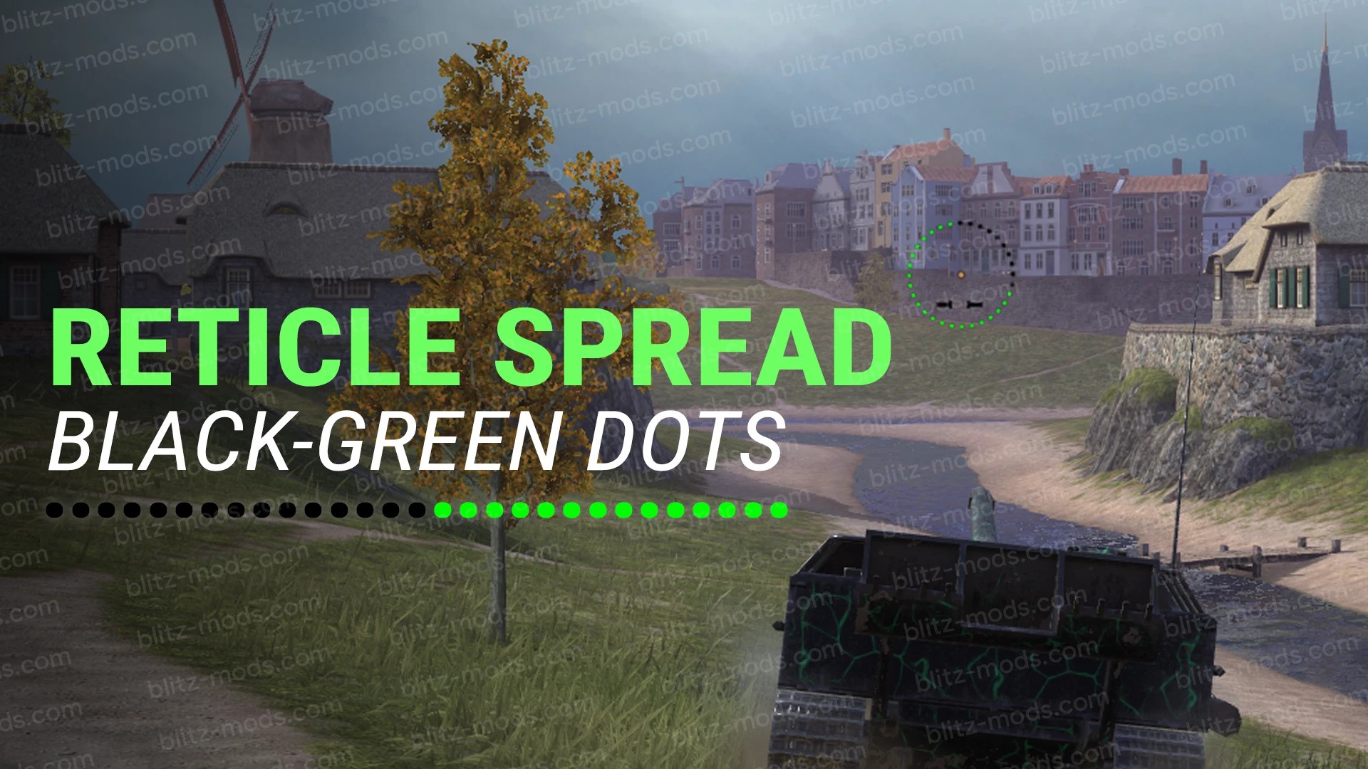 Download mod [Reticle Spread] Black-Green dots for WoTBlitz
