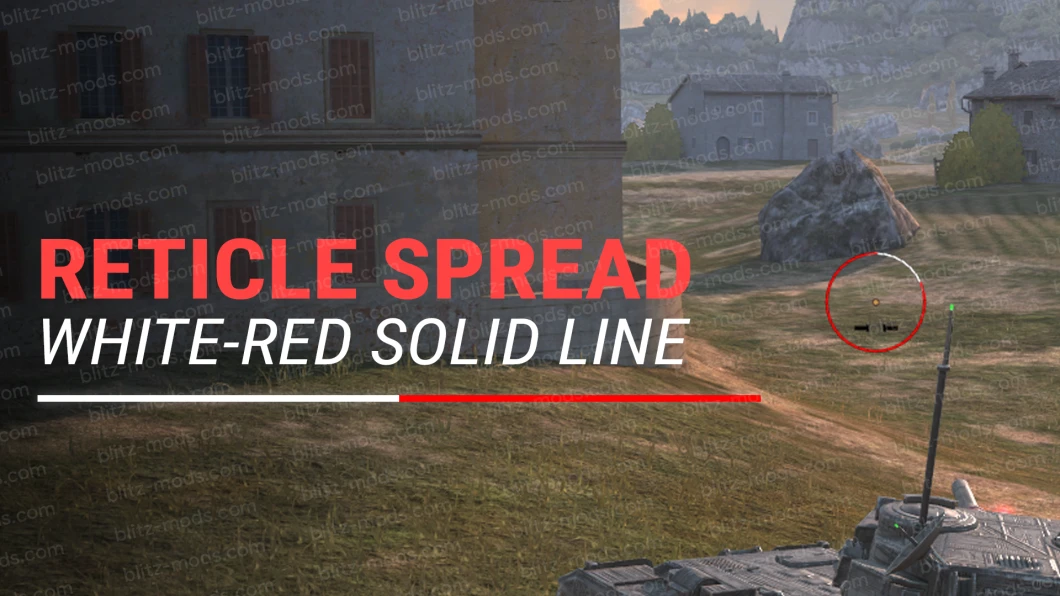 [Reticle Spread] White-Red solid line