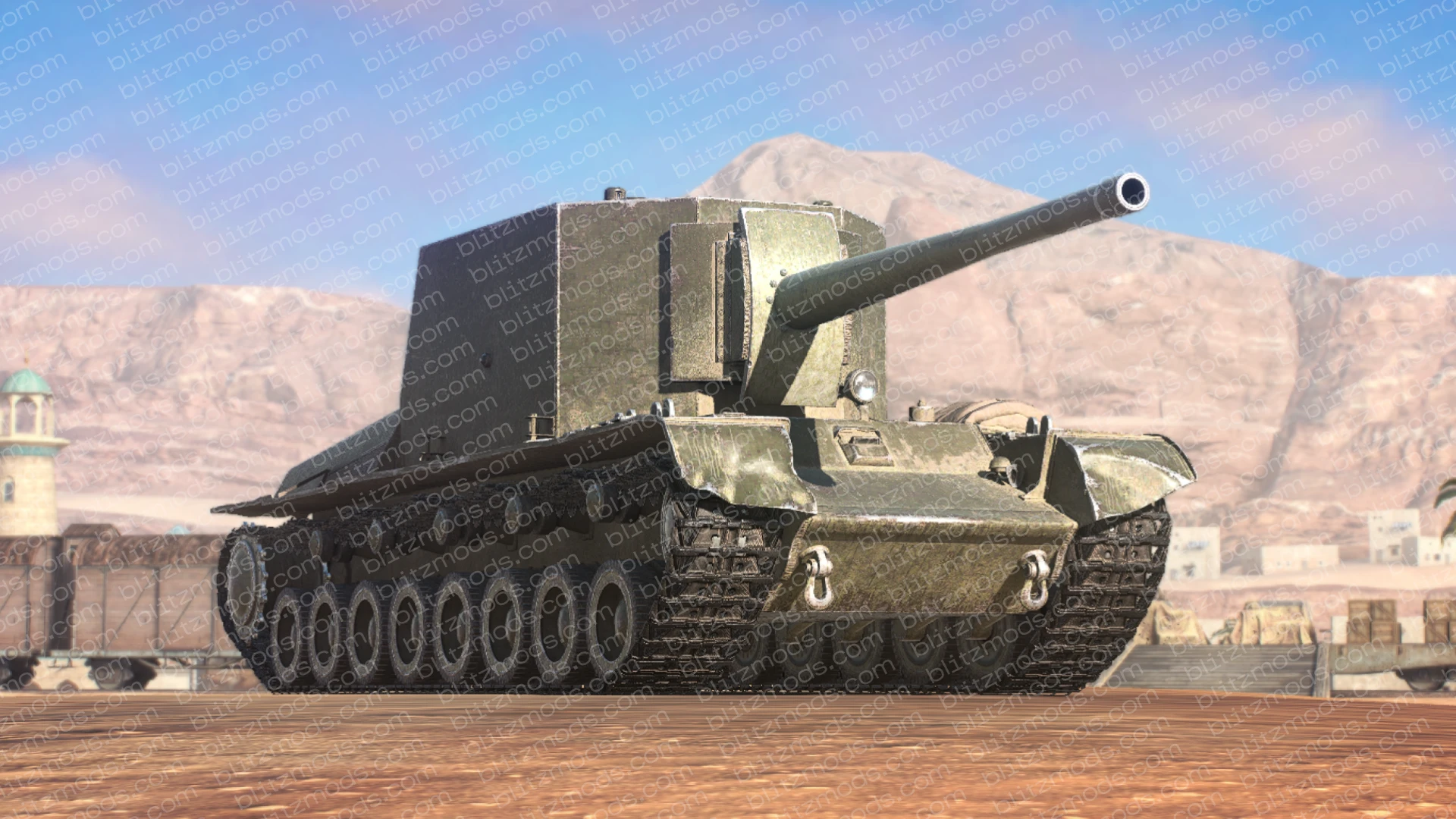 Download mod Remodeling of SU-100Y from World of Tanks PC for WoTBlitz