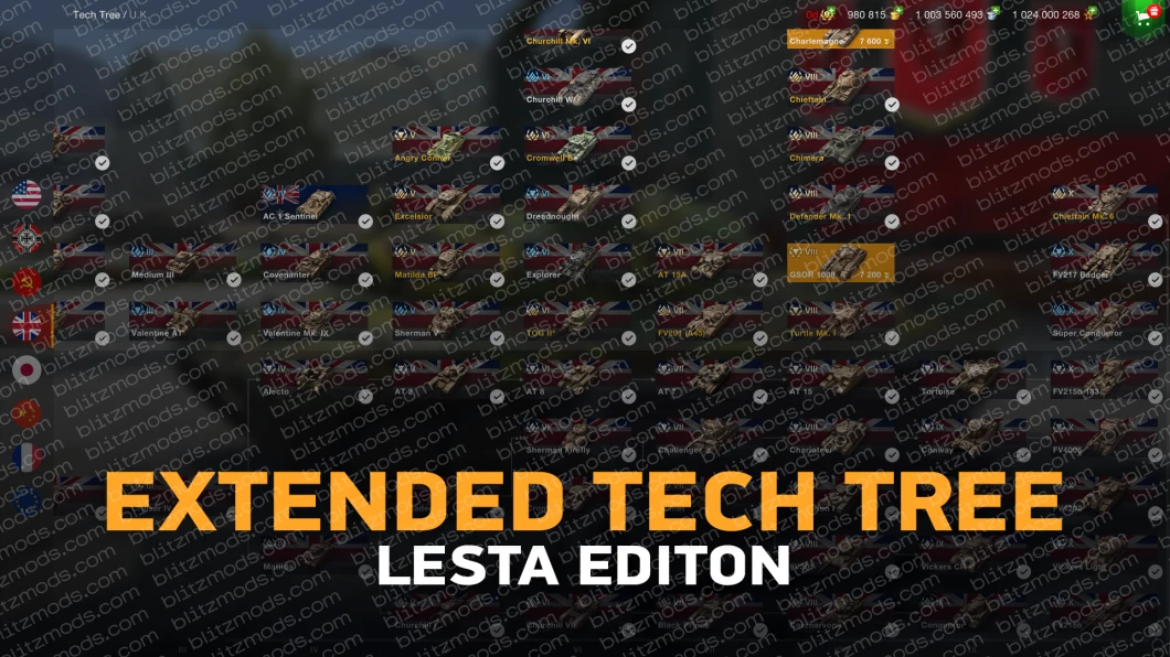 [LESTA] Extended Tech Tree (11.2.2)