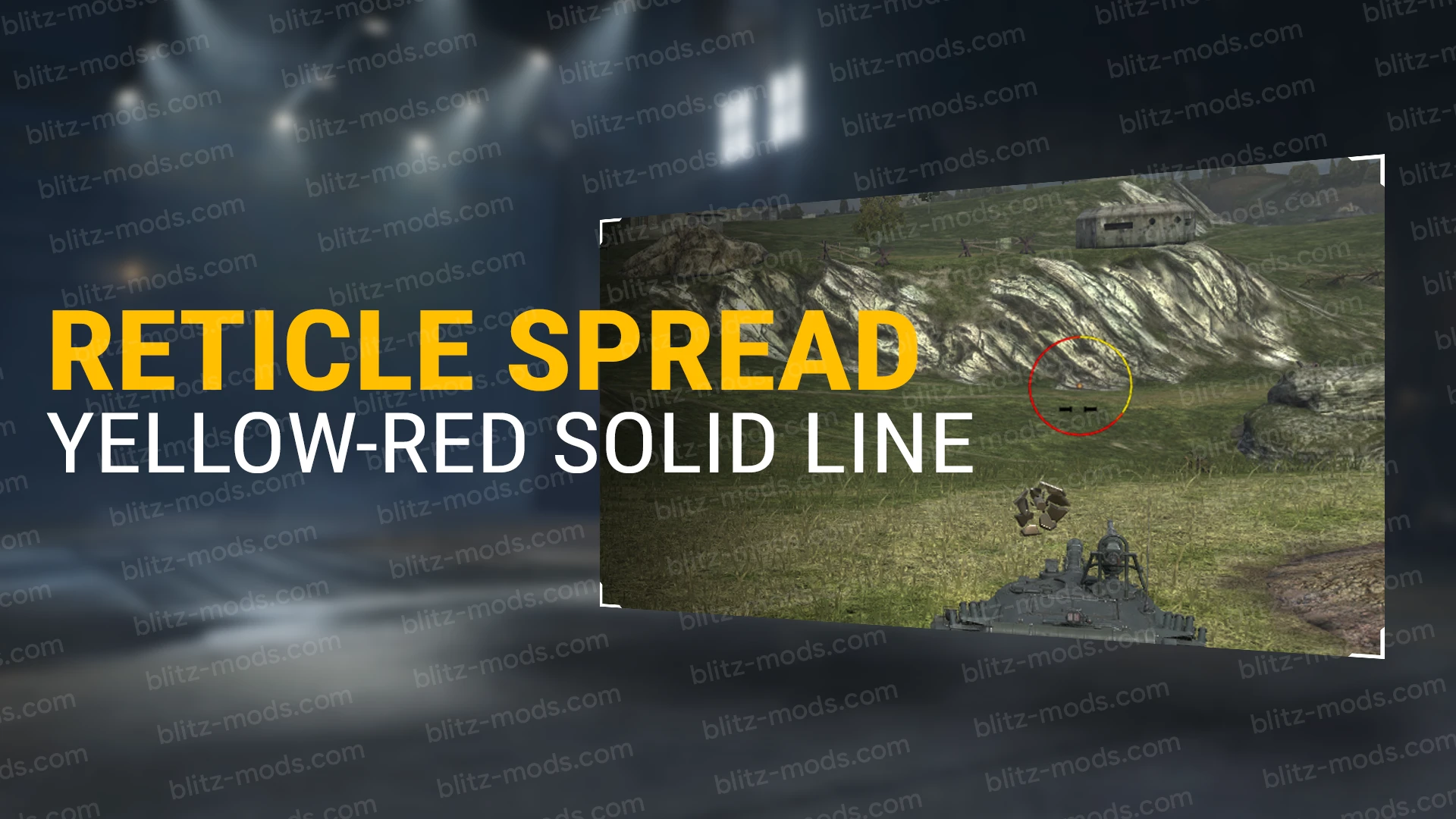 Download mod [Reticle Spread] Yellow-Red solid line for WoTBlitz
